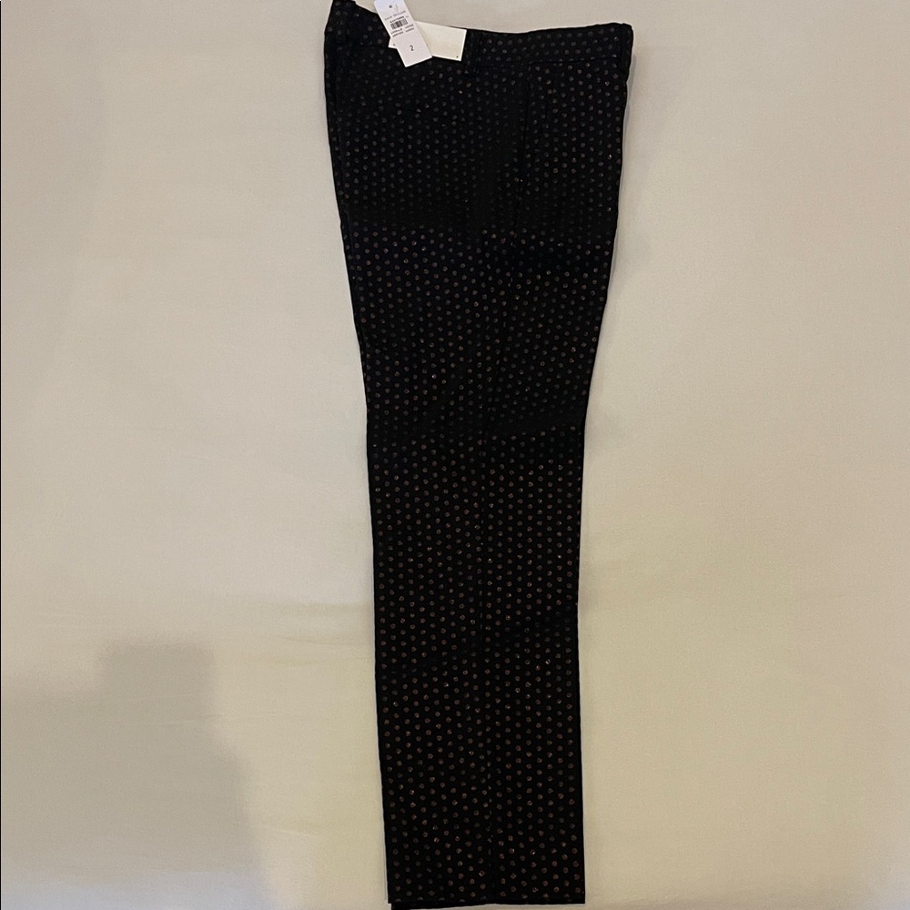 Ann Taylor Dark Navy and Brown Patterned Trousers